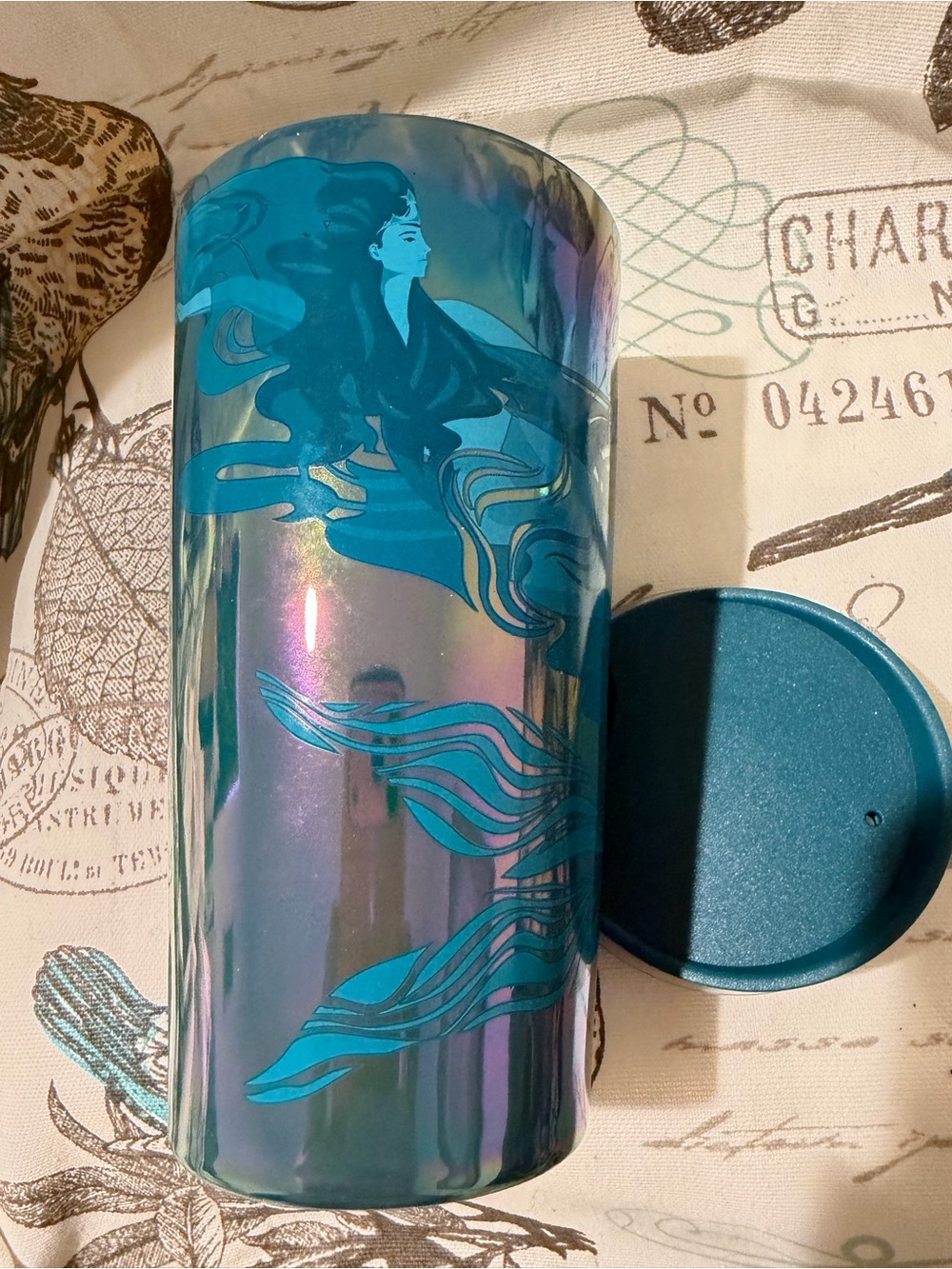 Starbucks Iridescent Teal Mermaid Tumbler